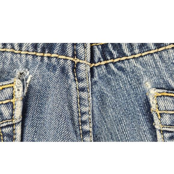 MARC ECKO XO.72 TIME SQUARE MEN'S BLUE DISTRESSED BOOT FIT JEANS SIZE W34 x L30 - Picture 7 of 16